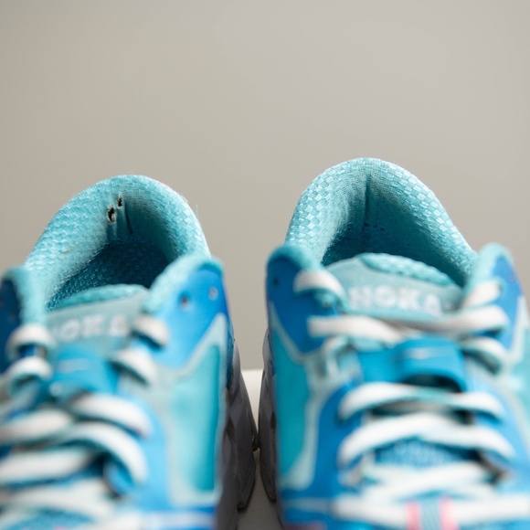 HOKA Vanquish Shoes Womens Size 9 Blue Coral Running Shoes Chunky Cushioned - Picture 6 of 7